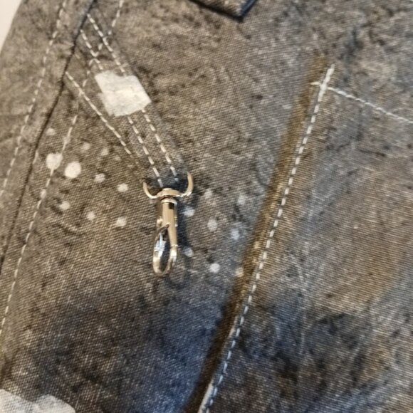 New Abstract Clouds Shoulder Bag Purse Black Gray canvas Double handle Stachel - Picture 4 of 9